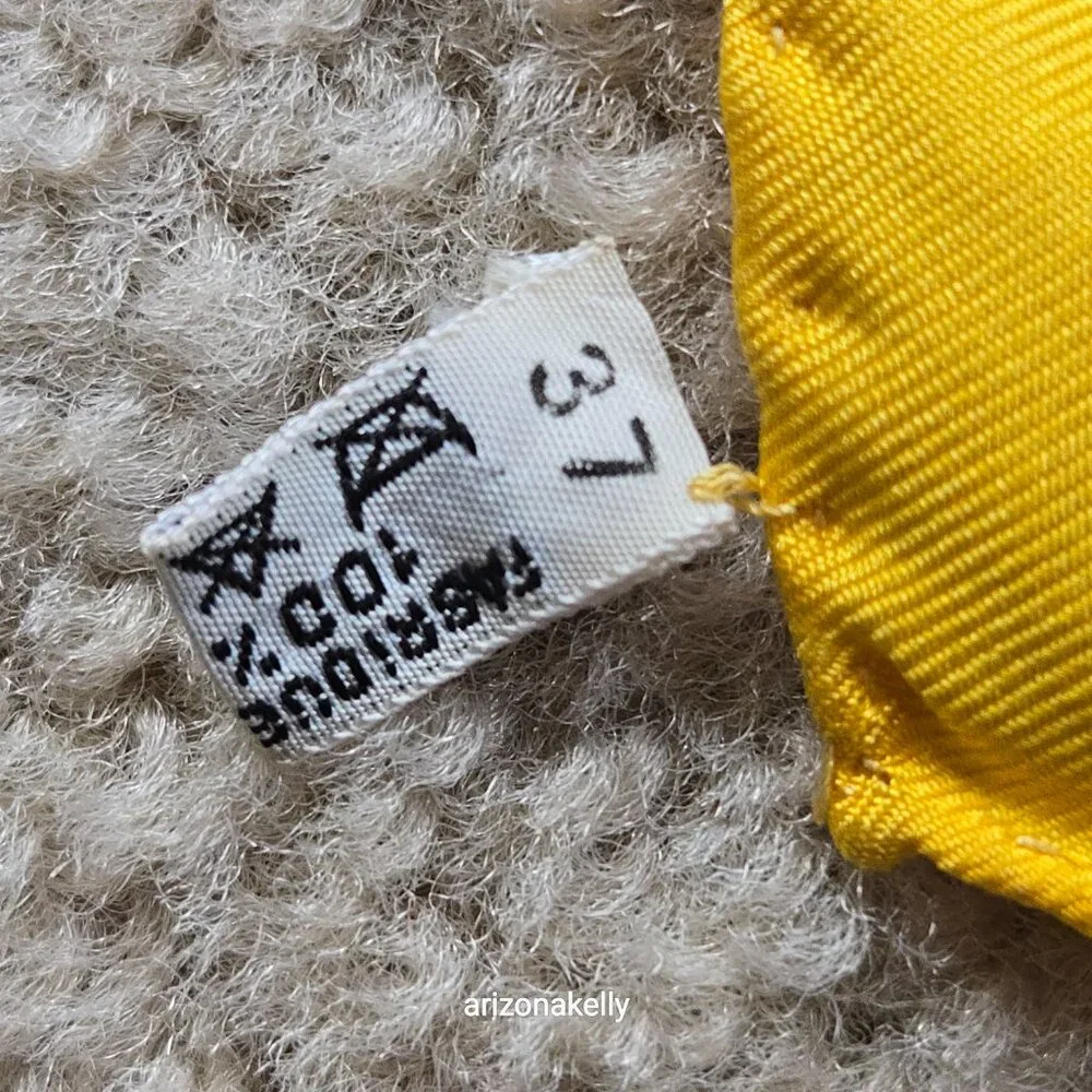 Hermès "Armada" Vintage Yellow Silk Scarf Hand Rolled Carre 90 Nautical Ships - Picture 4 of 16